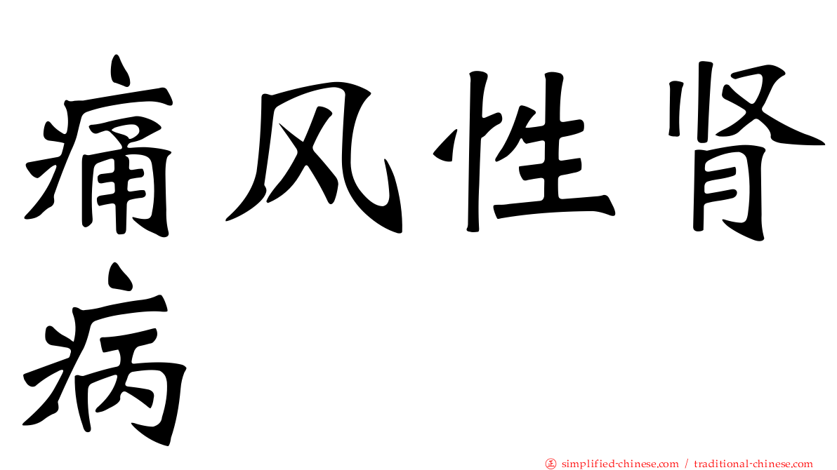 痛风性肾病