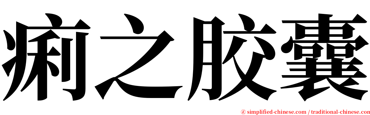 痢之胶囊 serif font
