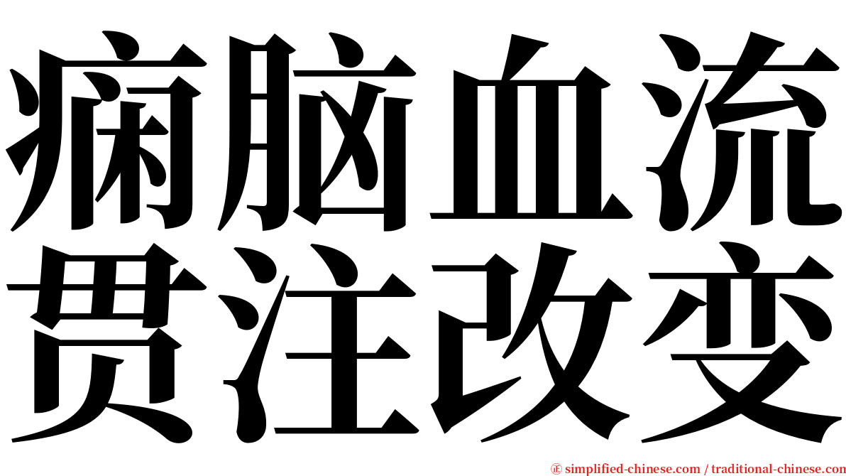 痫脑血流贯注改变 serif font