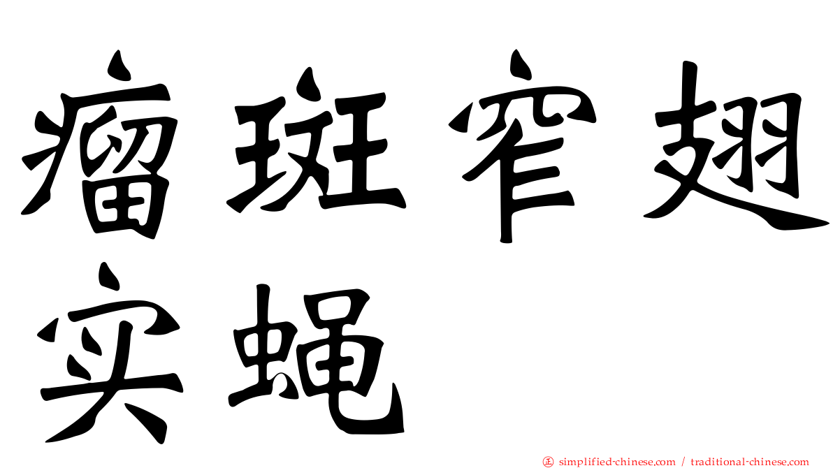 瘤斑窄翅实蝇