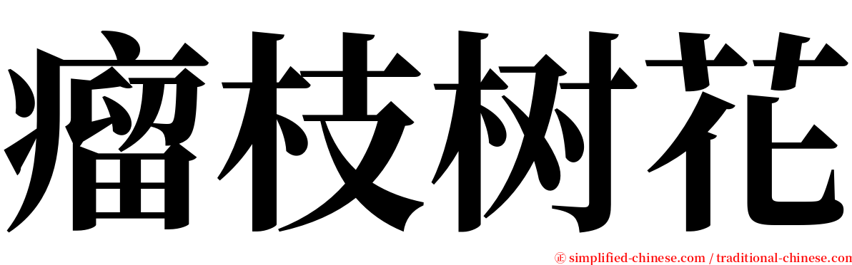 瘤枝树花 serif font