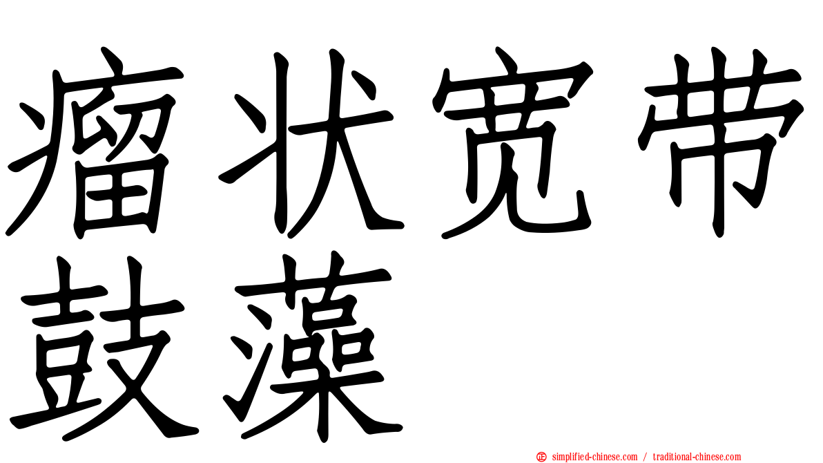 瘤状宽带鼓藻