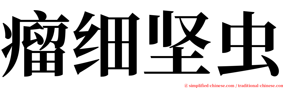 瘤细坚虫 serif font