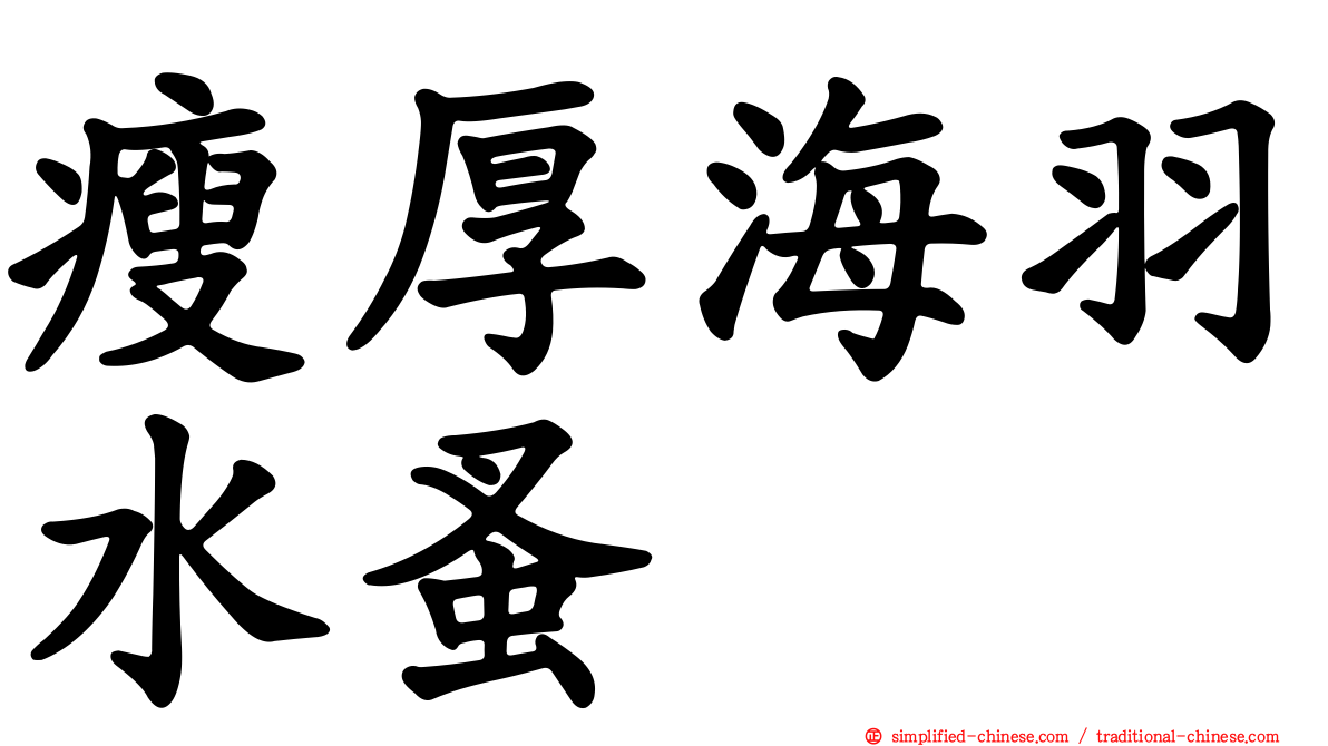 瘦厚海羽水蚤