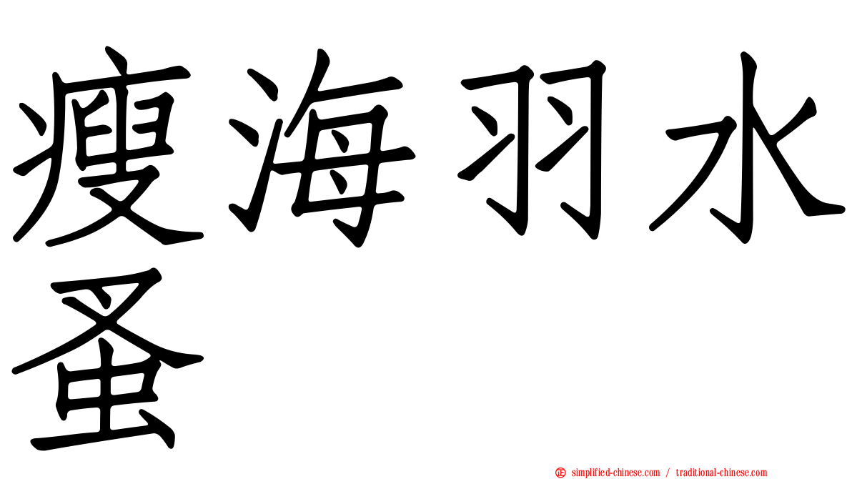 瘦海羽水蚤