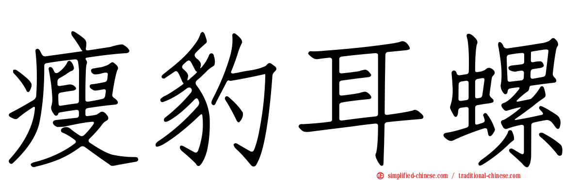 瘦豹耳螺