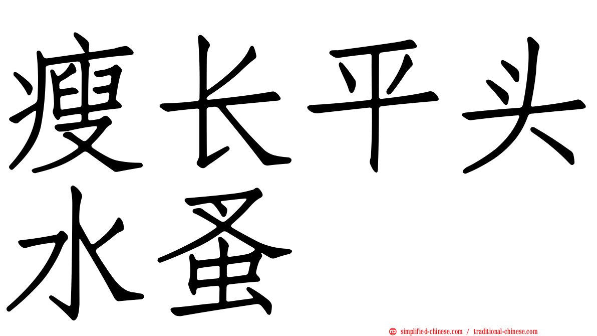 瘦长平头水蚤