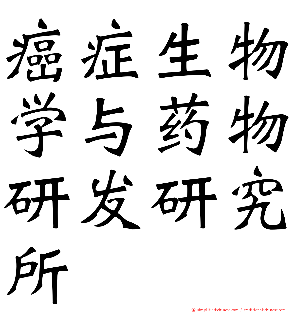 癌症生物学与药物研发研究所