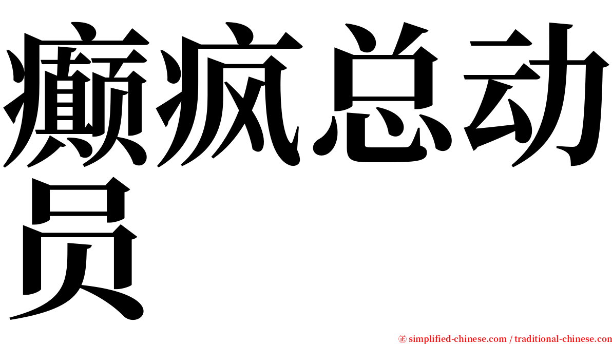 癫疯总动员 serif font