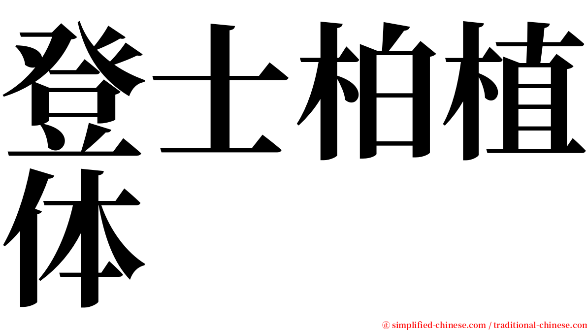 登士柏植体 serif font