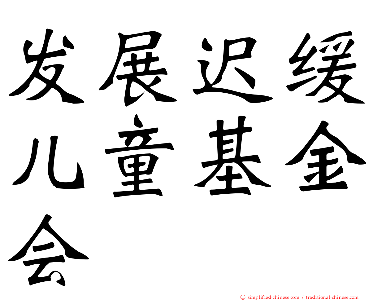 发展迟缓儿童基金会