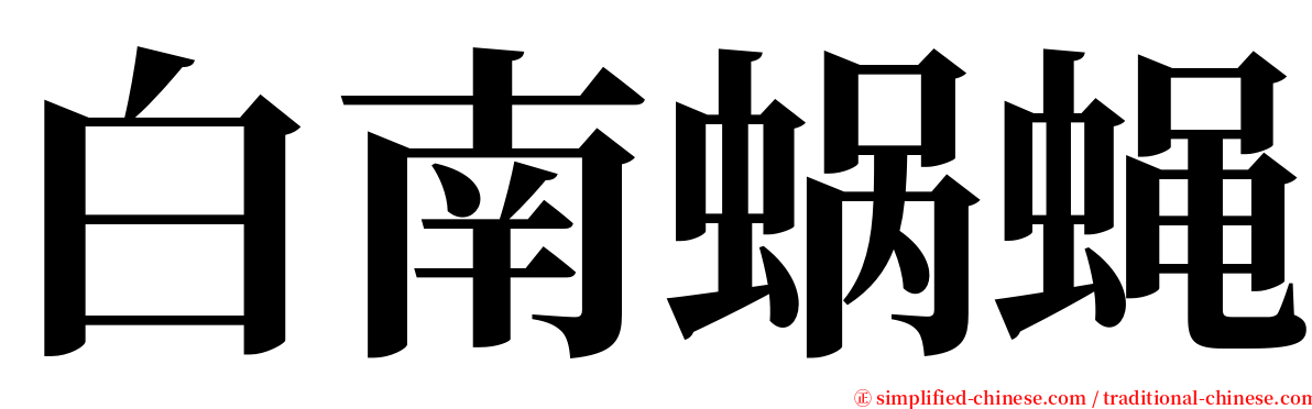 白南蜗蝇 serif font