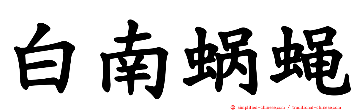 白南蜗蝇
