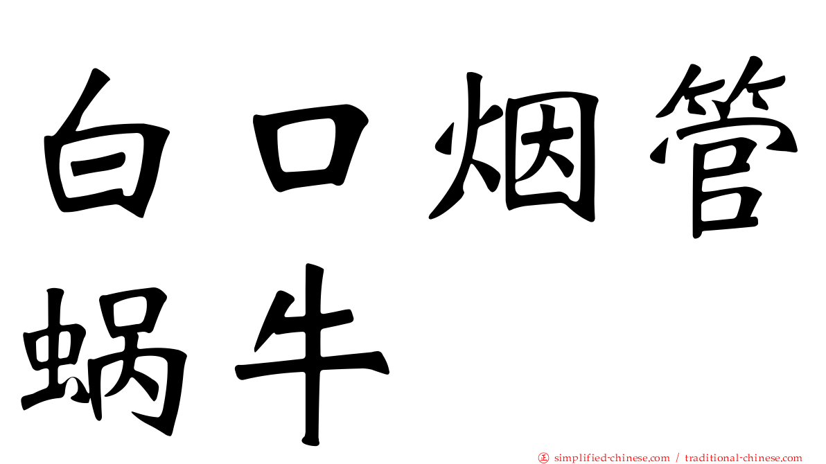 白口烟管蜗牛