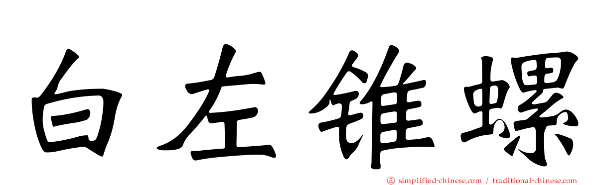 白左锥螺