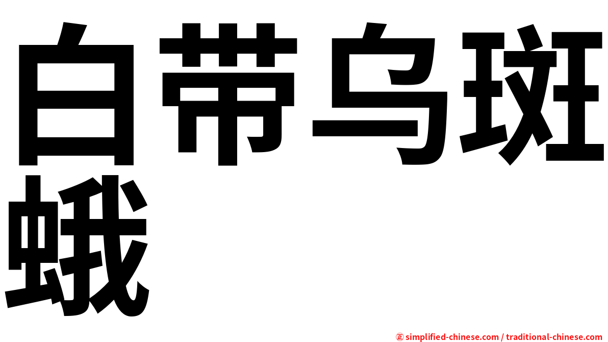 白带乌斑蛾