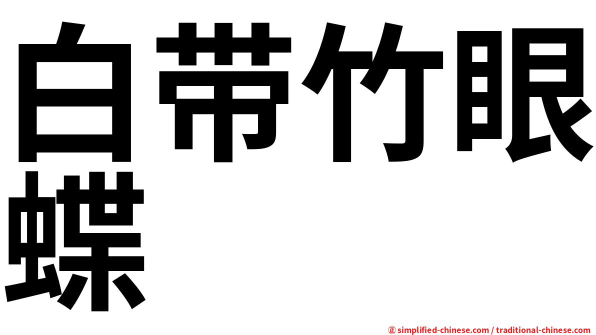 白带竹眼蝶