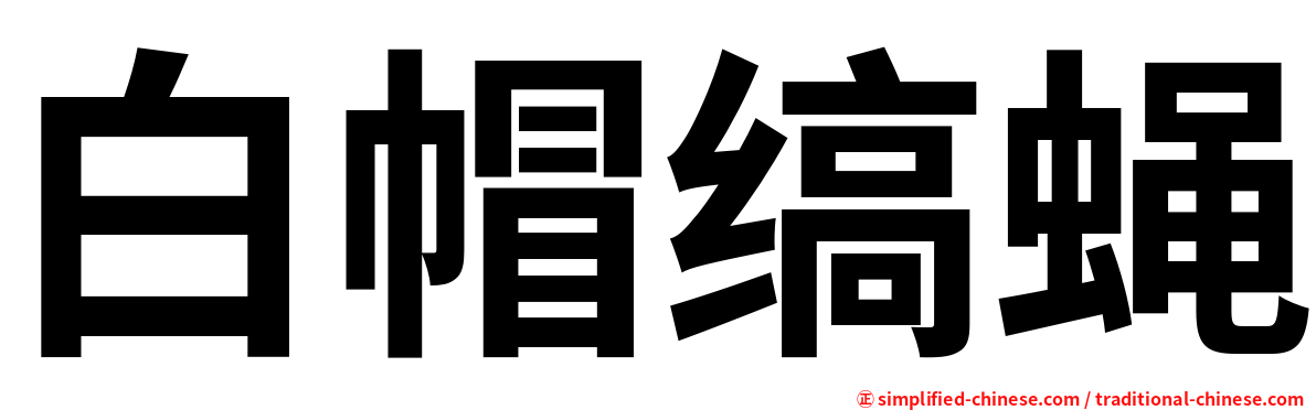 白帽缟蝇