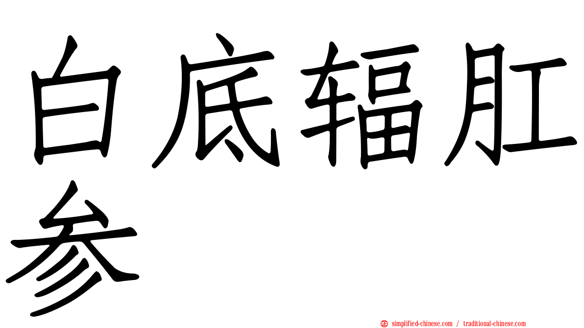 白底辐肛参