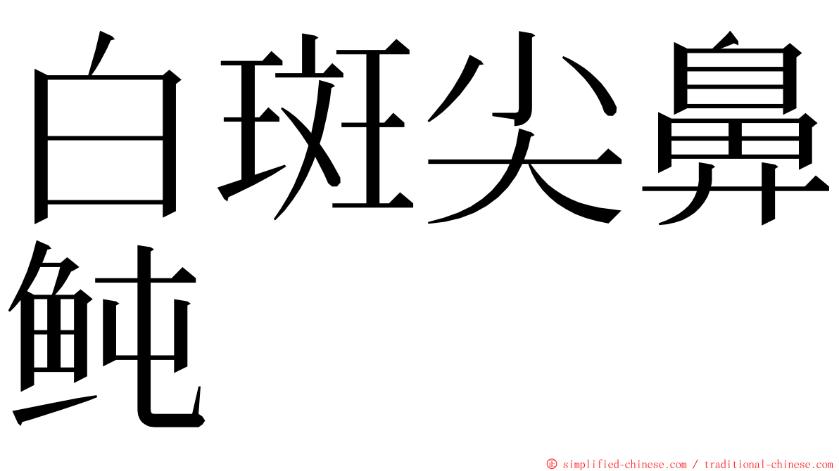 白斑尖鼻鲀 ming font
