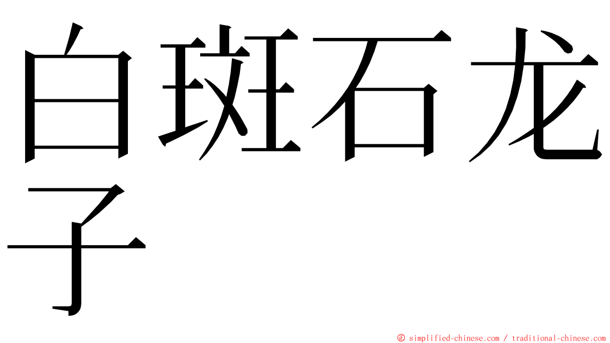 白斑石龙子 ming font
