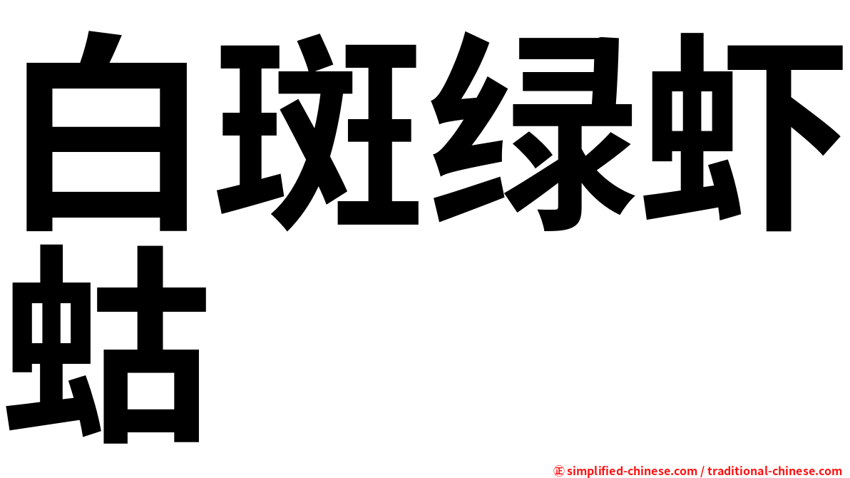 白斑绿虾蛄