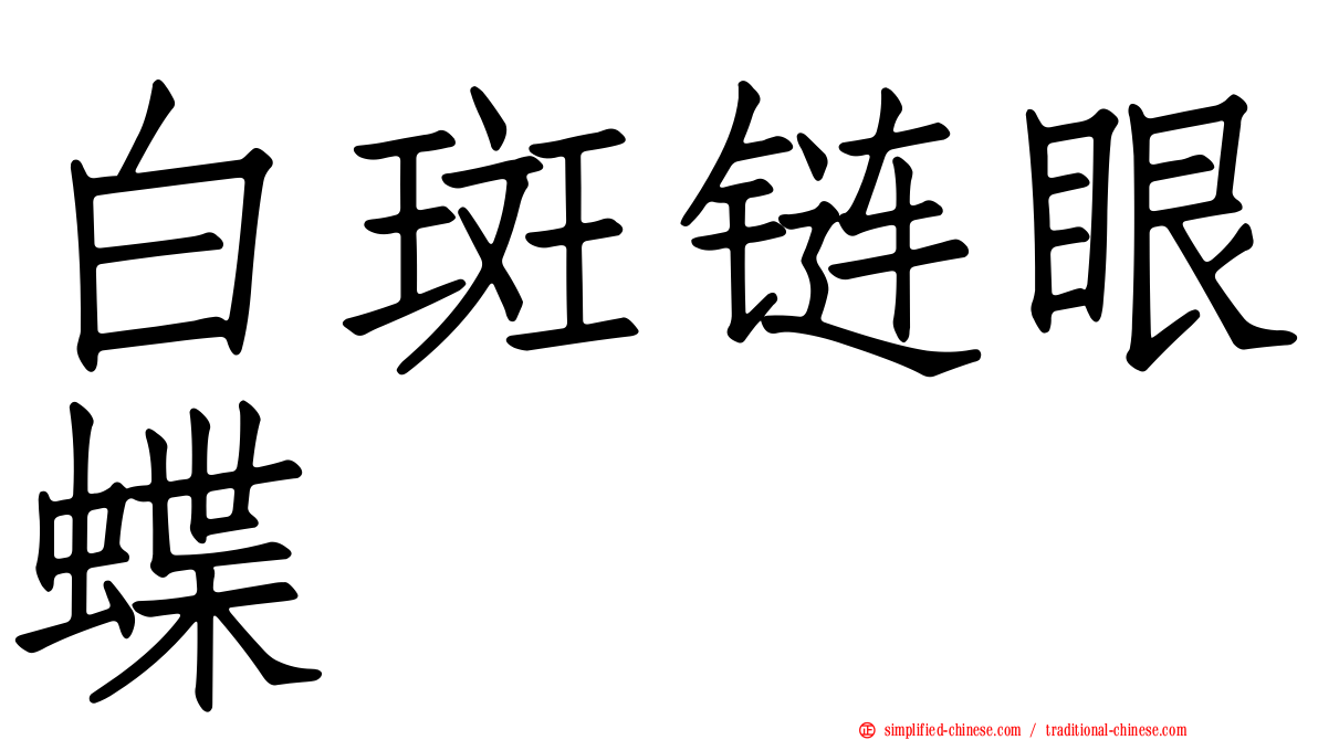 白斑链眼蝶