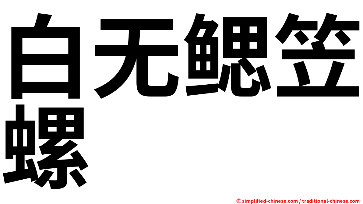 白无鳃笠螺