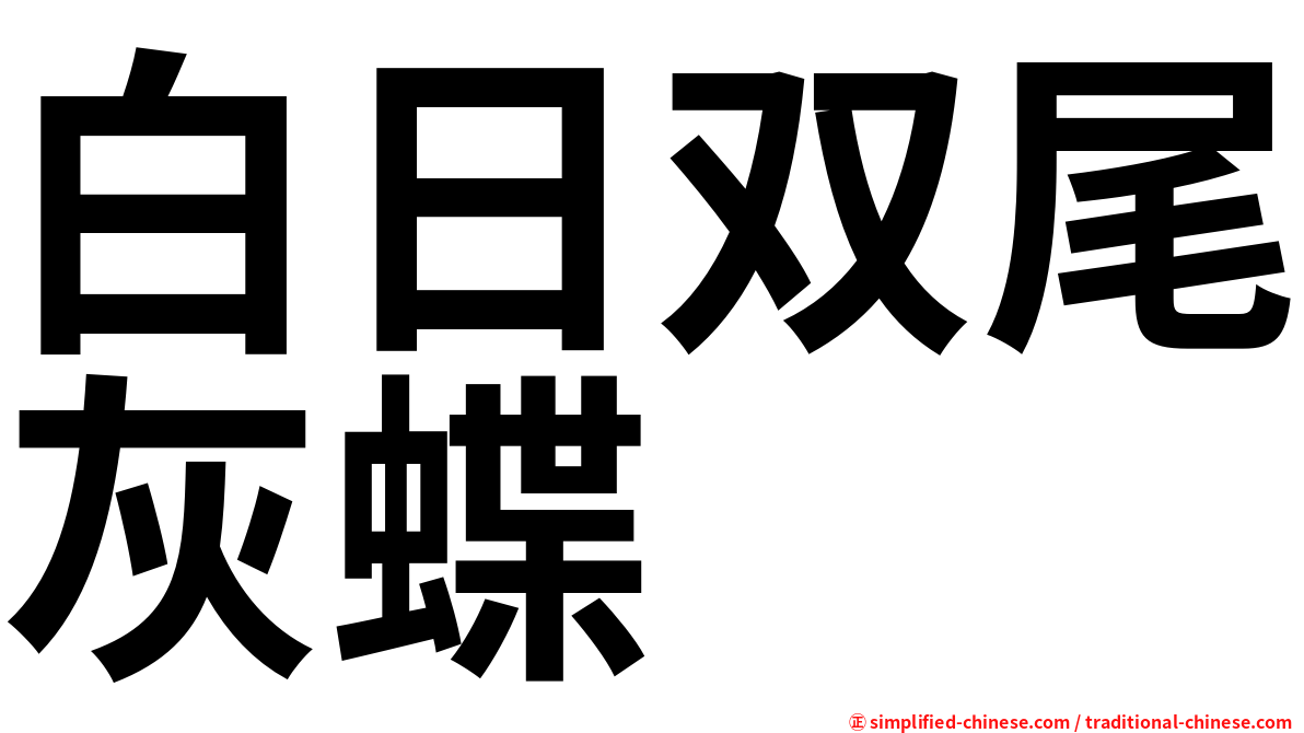 白日双尾灰蝶