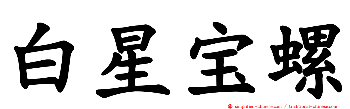 白星宝螺