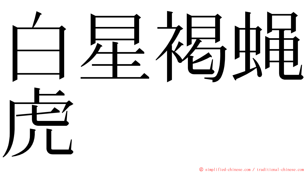 白星褐蝇虎 ming font