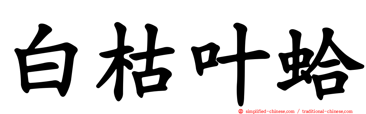 白枯叶蛤