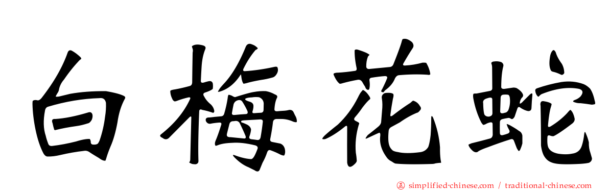 白梅花蛇