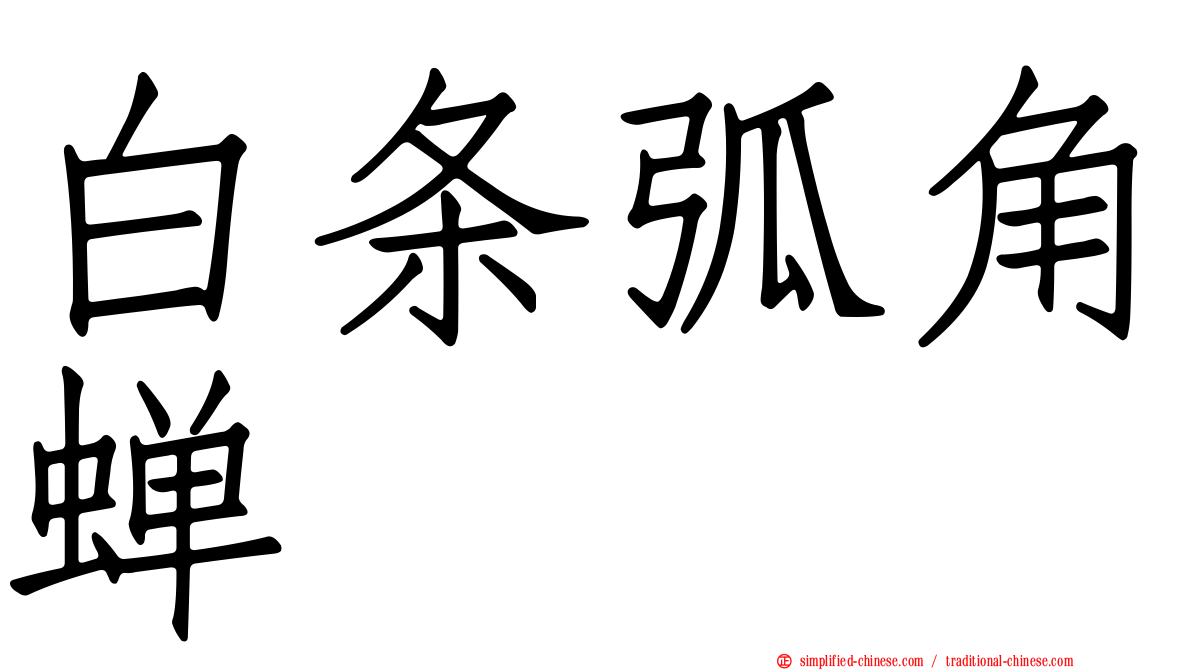 白条弧角蝉