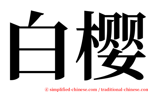 白樱 serif font