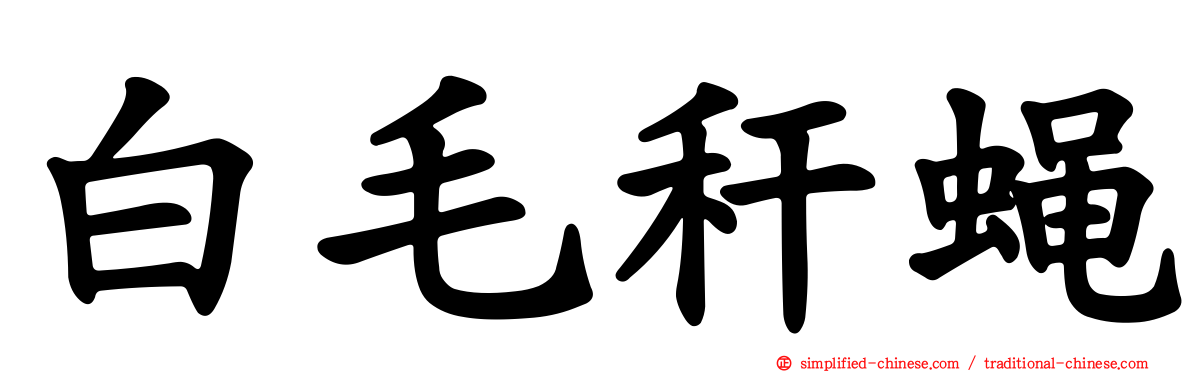 白毛秆蝇