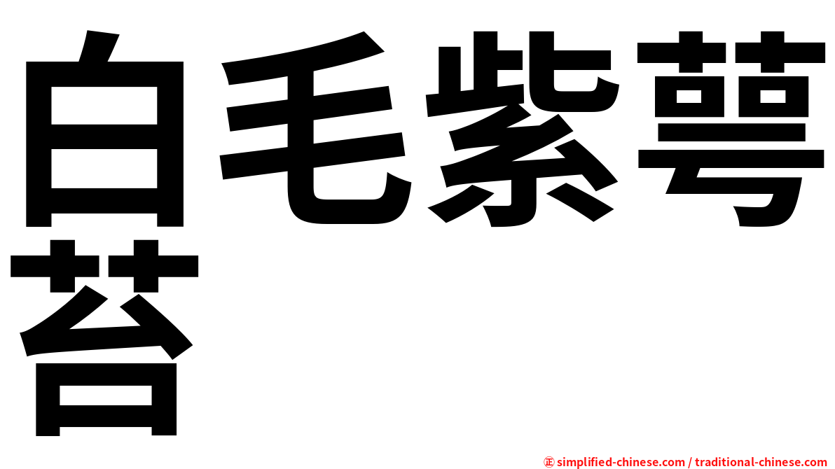 白毛紫萼苔
