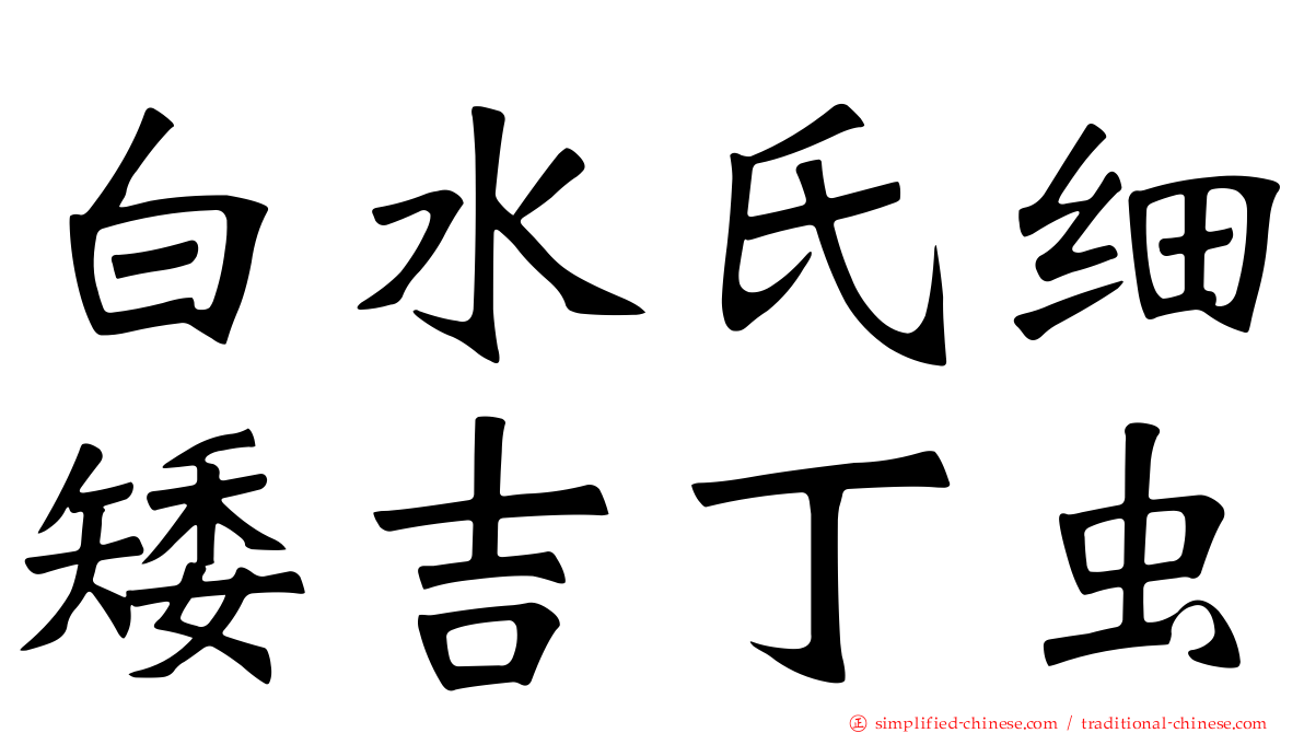 白水氏细矮吉丁虫