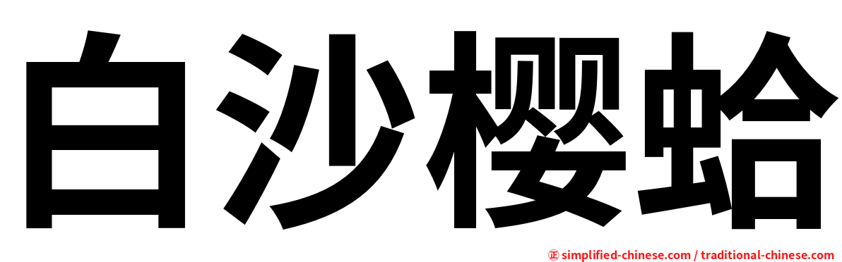 白沙樱蛤