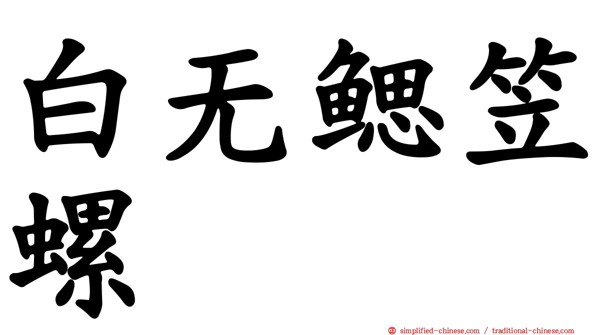 白无鳃笠螺