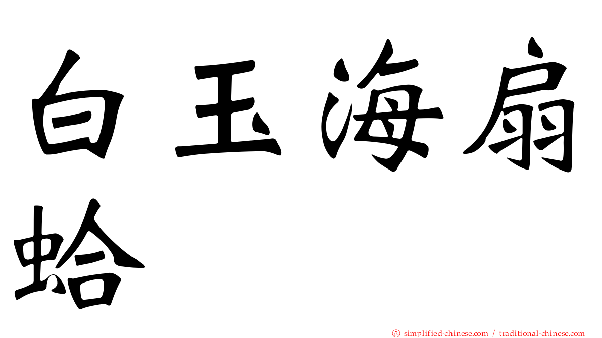 白玉海扇蛤