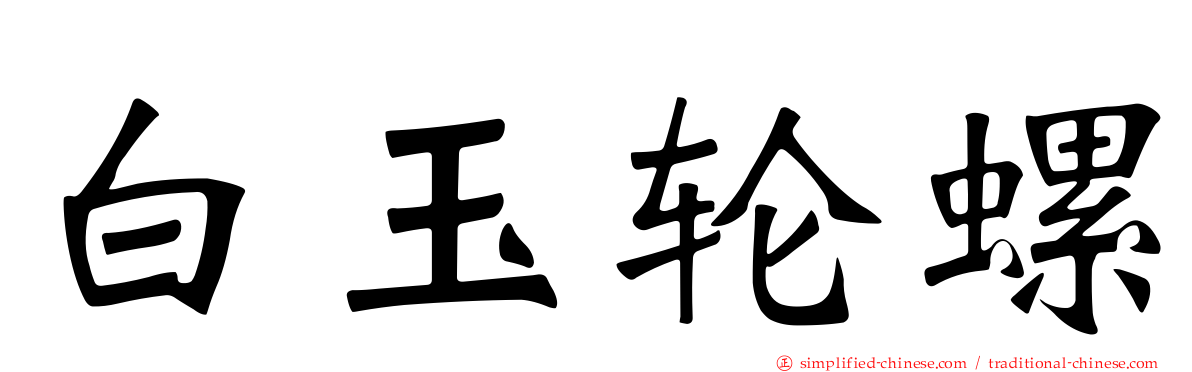 白玉轮螺