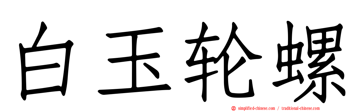 白玉轮螺