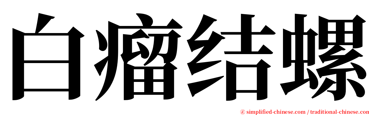 白瘤结螺 serif font