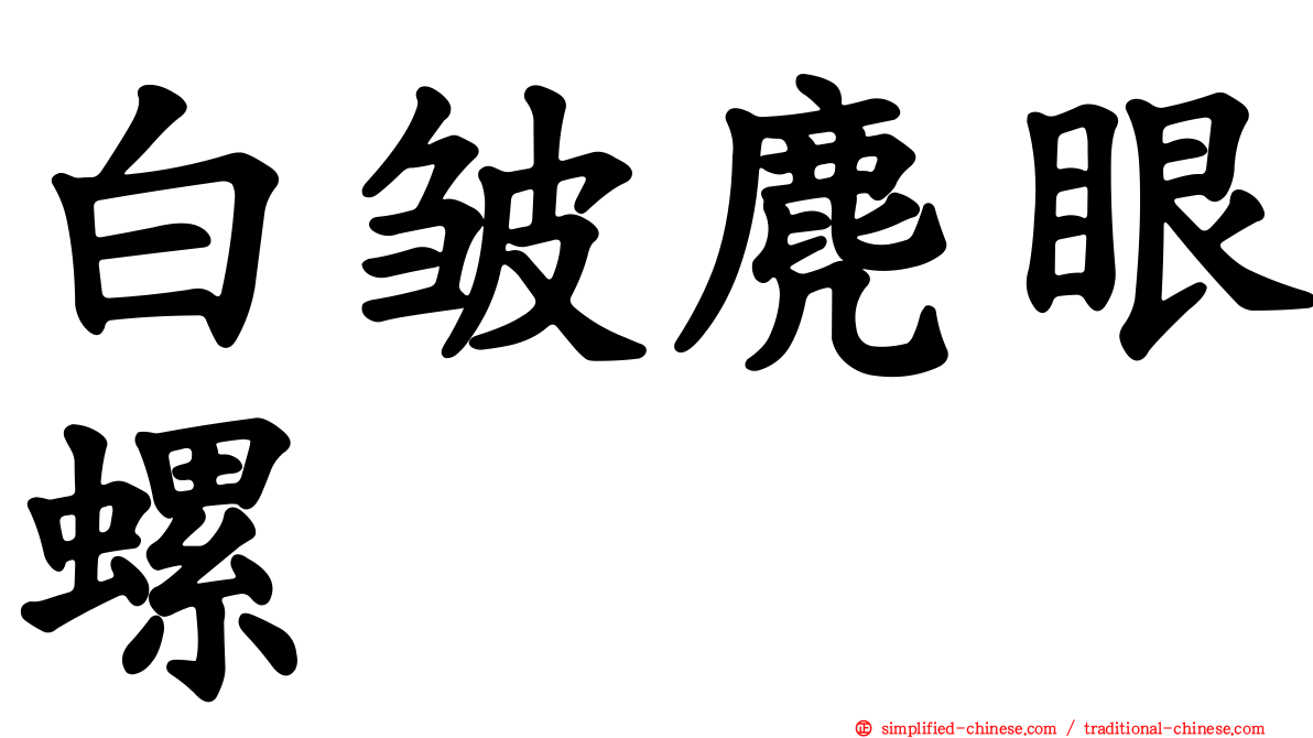 白皱麂眼螺