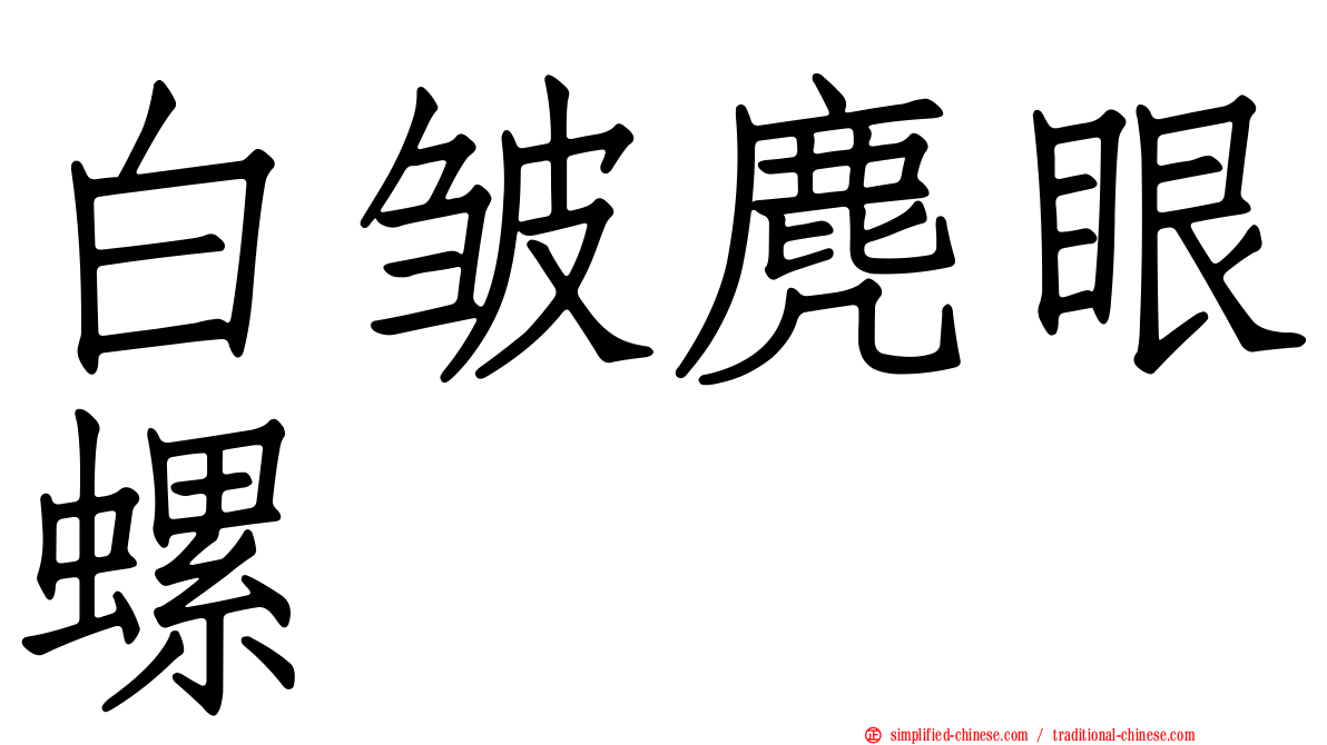 白皱麂眼螺