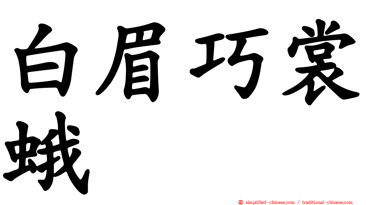 白眉巧裳蛾