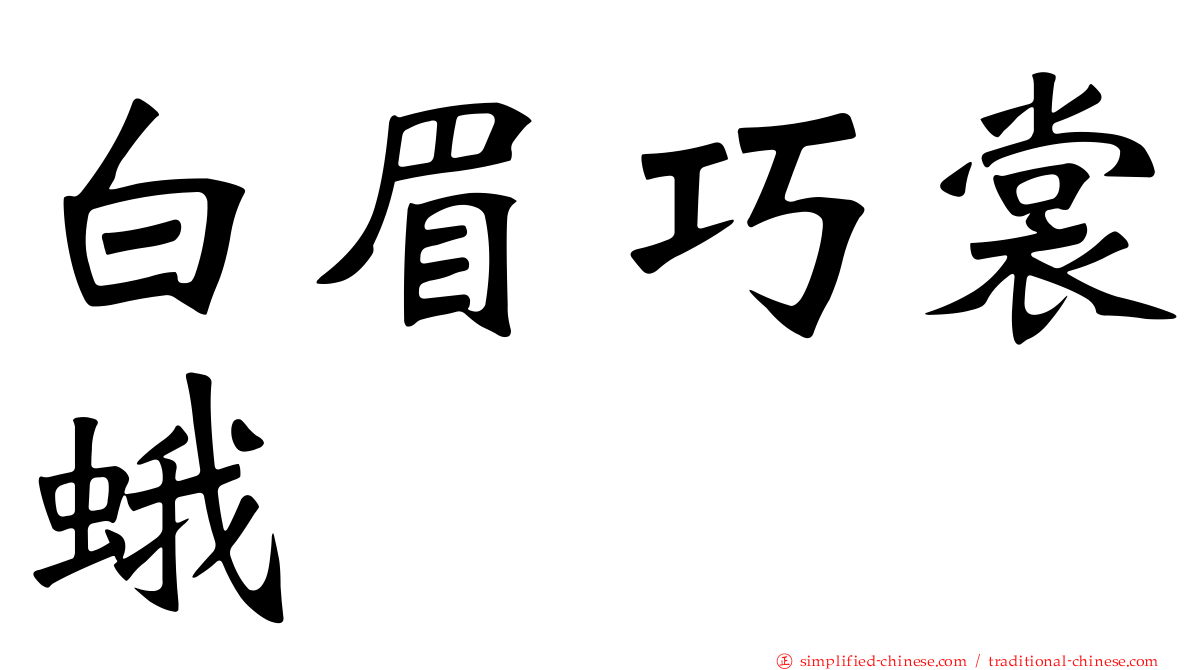 白眉巧裳蛾