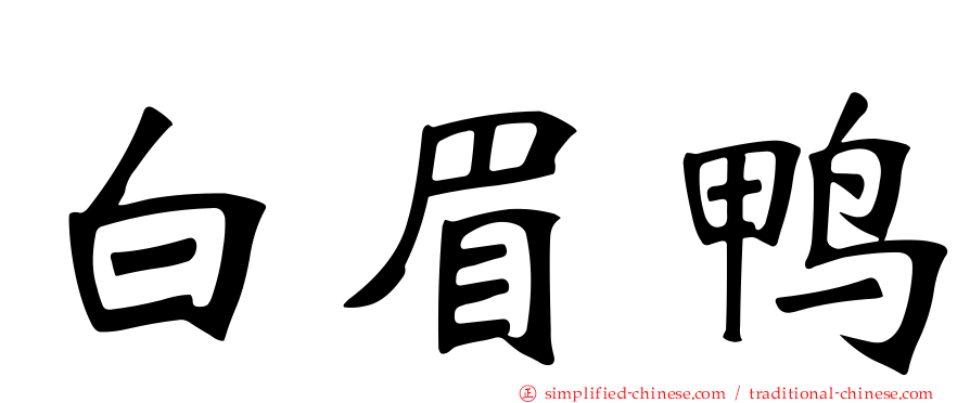 白眉鸭