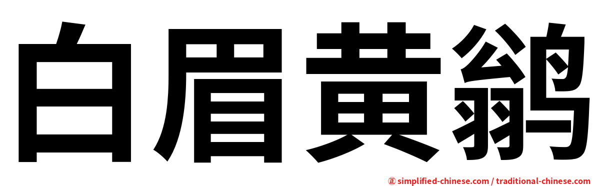 白眉黄鹟